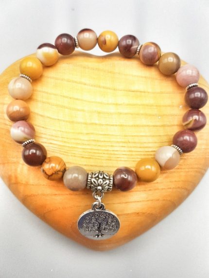 A bracelet with a Tree of Life pendant from Mookaite's Bracelet.