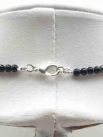 Bracciale con pallini in onice nero con chiusura in argento, COLLANA UOMO CON ONICE NERA ED EMATITE DA 2 MM (uomo) e onice nera (onice nero).