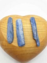 KYANITE STICKS OR TUMBLED DISTENE pieces in a heart-shaped box.