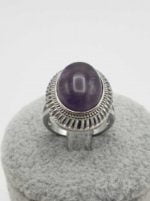 Antique amethyst ring in antique silver.