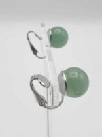 CLIP-ON EARRINGS WITH ROUND GREEN AVENTURINE earrings.