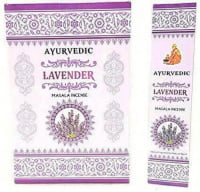 AYURVEDIC INCENSE 15 GR WITH LAVENDER infused sticks with relaxing and therapeutic properties.
