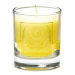A SCENTED ARCANGELO JOPHIEL VOTIVE CANDLE with yellow label.