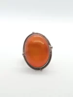 carnelian ring 925 sterling silver