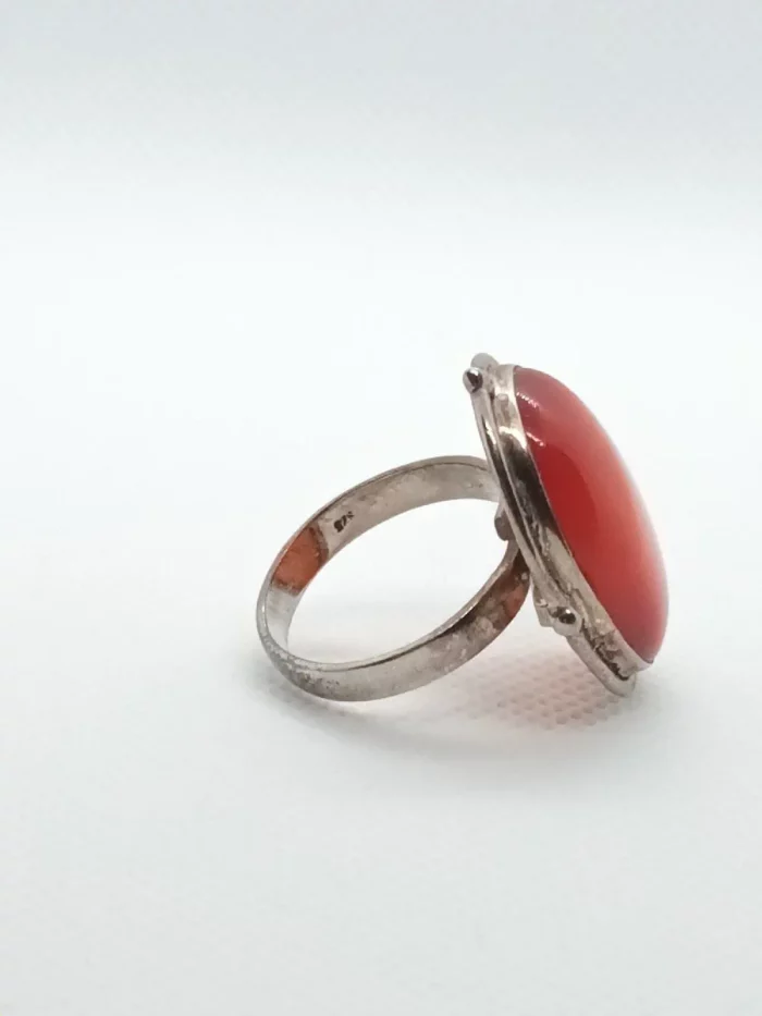 carnelian ring 925 sterling silver