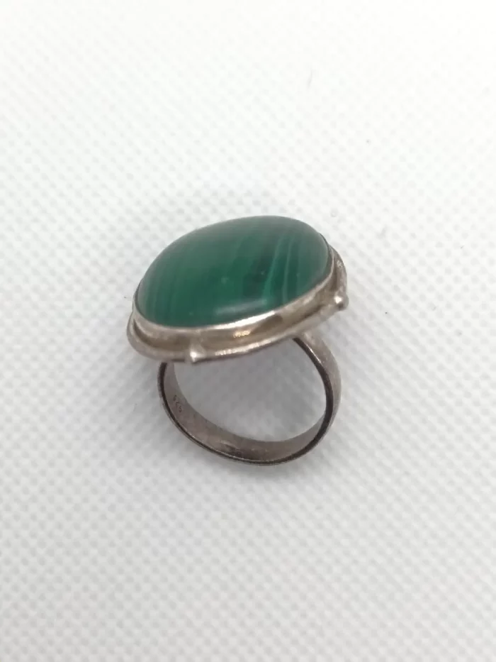 anello malachite argento 925