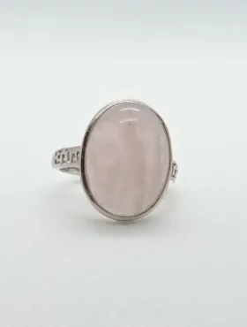 anello quarzo rosa argento 925
